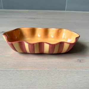 Southern Living GAIL PITTMAN SIENA Ruffled Oval Bowl